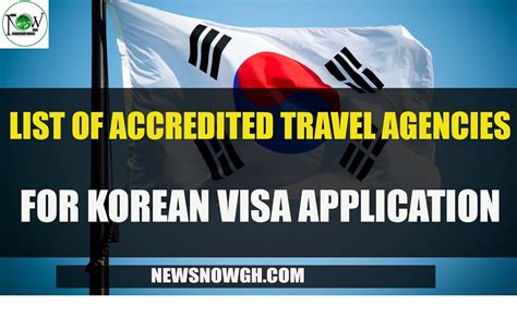 List of Accredited Travel Agencies for KOREAN VISA Application.